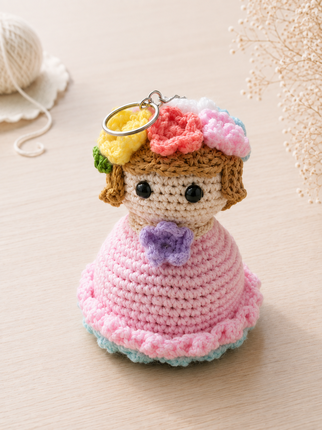 Llavero Amigurumi reversible "Doble Encanto"