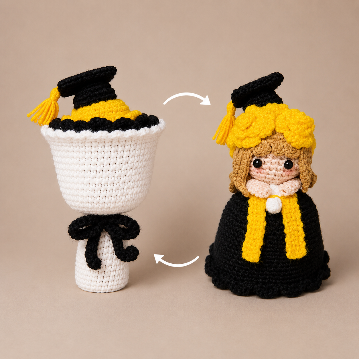 Amigurumi de graduacion 15cm