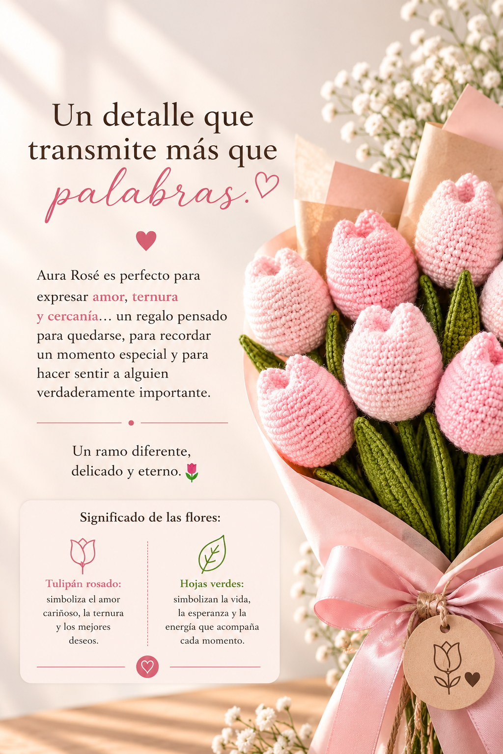 Ramo de tulipanes "Aura Rosé"