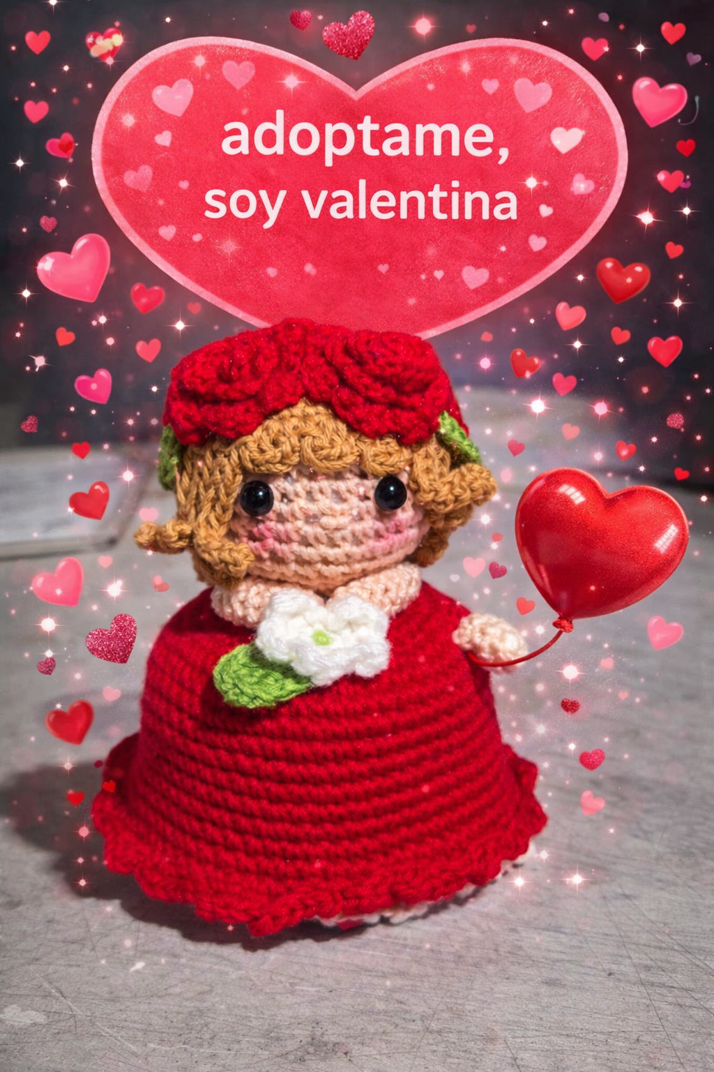 Ramo amigurumi reversible valentina