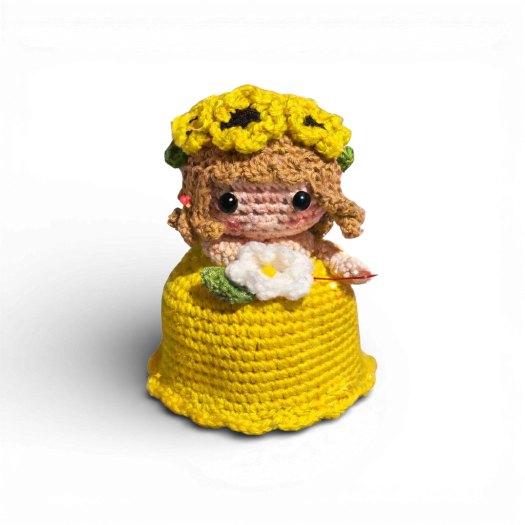 ramo amigurumi reversible Girasol