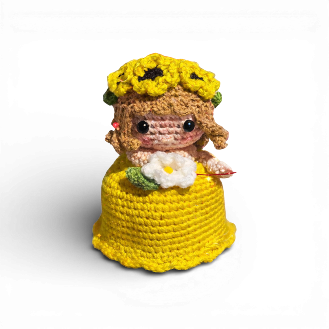 ramo amigurumi reversible Girasol