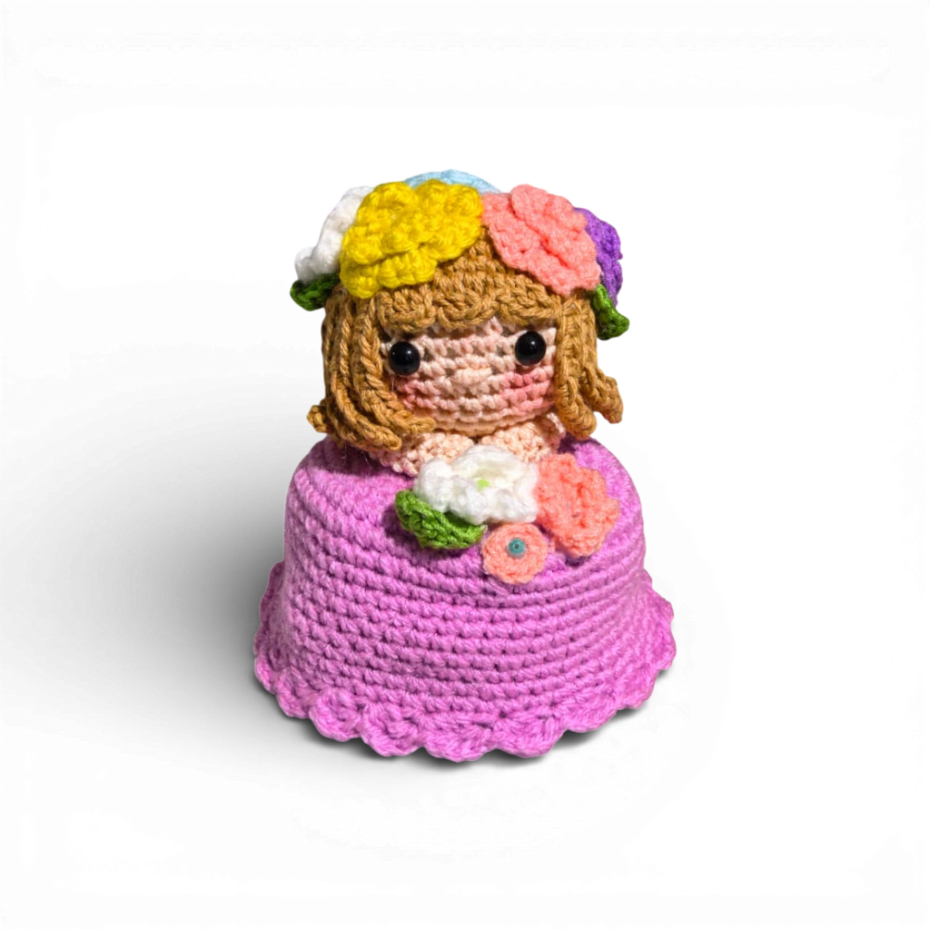 ramo amigurumi reversible violeta